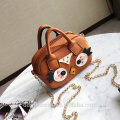 garment bag for kids make up bag for girl brown owl small hand bag